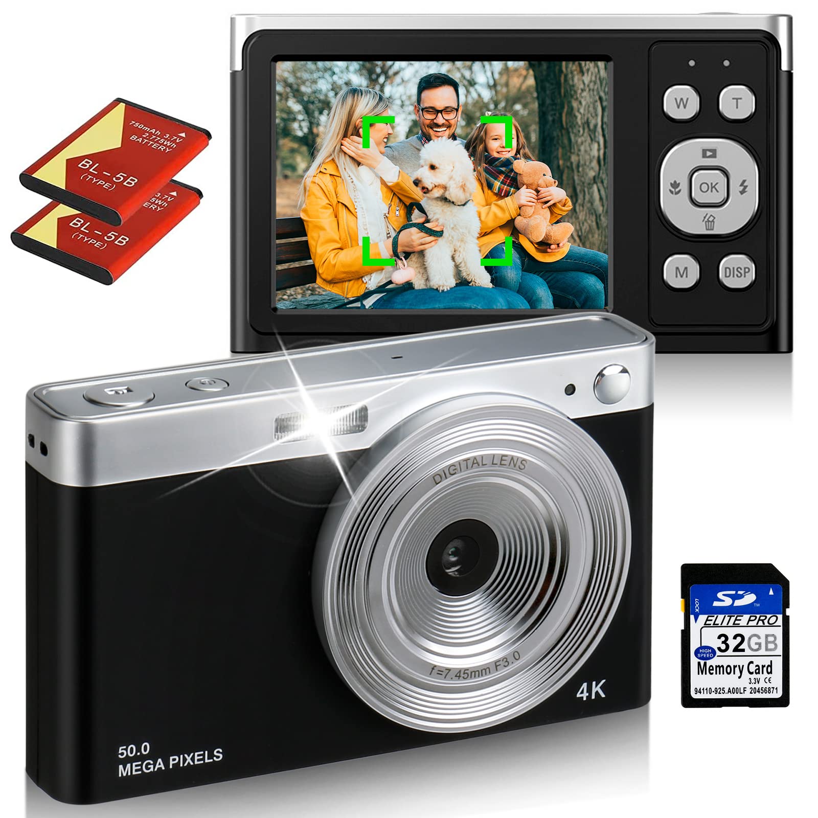 デジタルカメラ DIGITAL CAMERA 50.0 MEGA PIXE a4868 新品未使用】デジタルカメラ 50.0メガピクセル 4K 多機能トイ